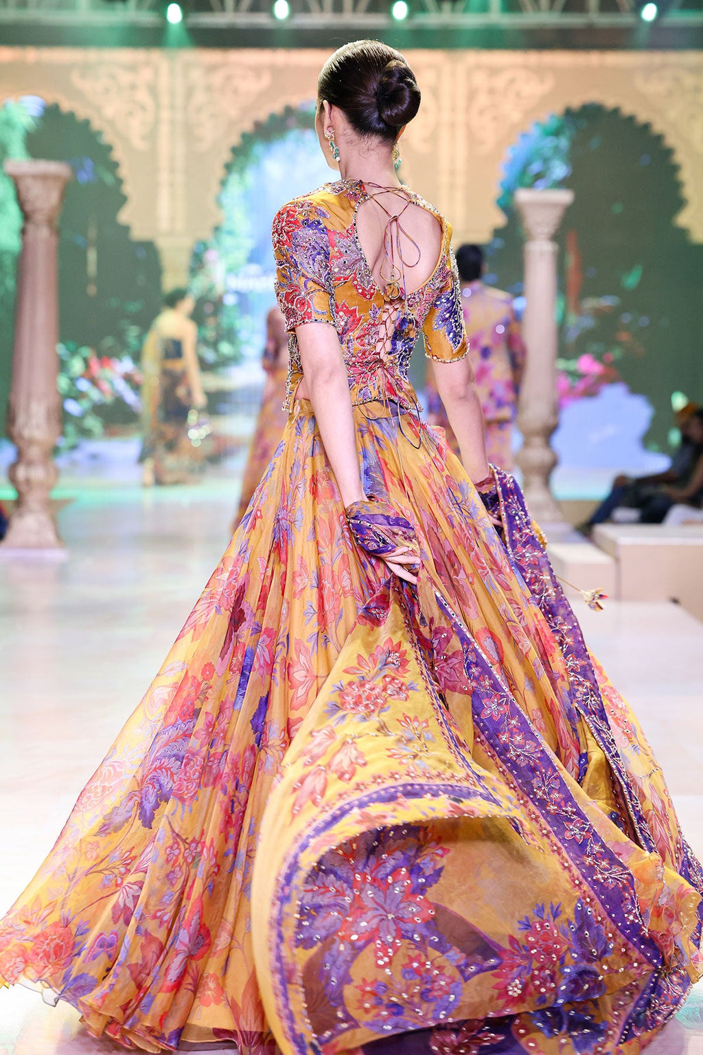 Liba Heavy Hand Embroidered Floral Lehenga