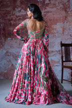 Ramaya Tropical Print Anarkali Set