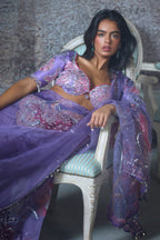 Janvi Pre-Draped Embroidered Saree With Chain Belt