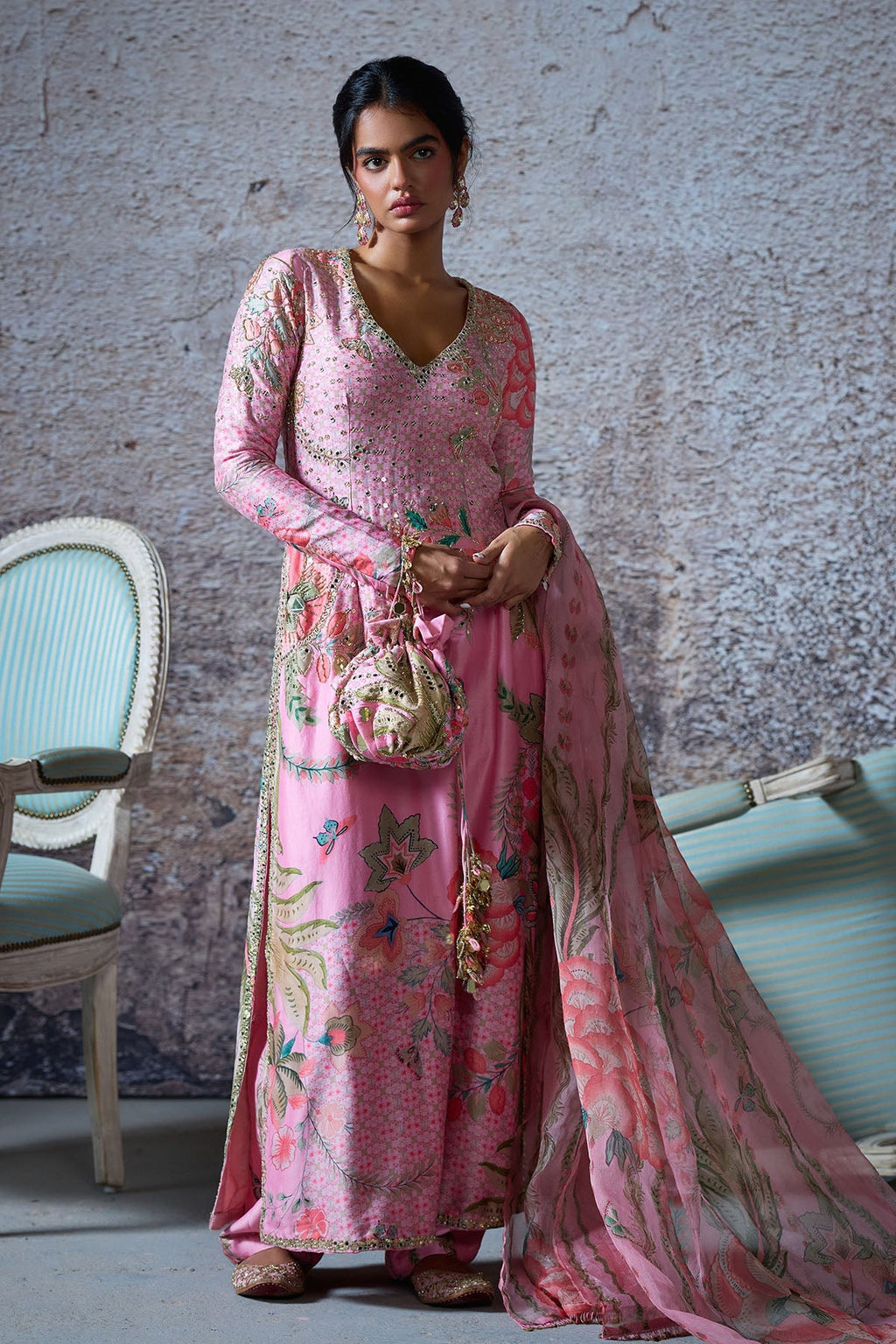 Subah Embroidered Long Kurta Set