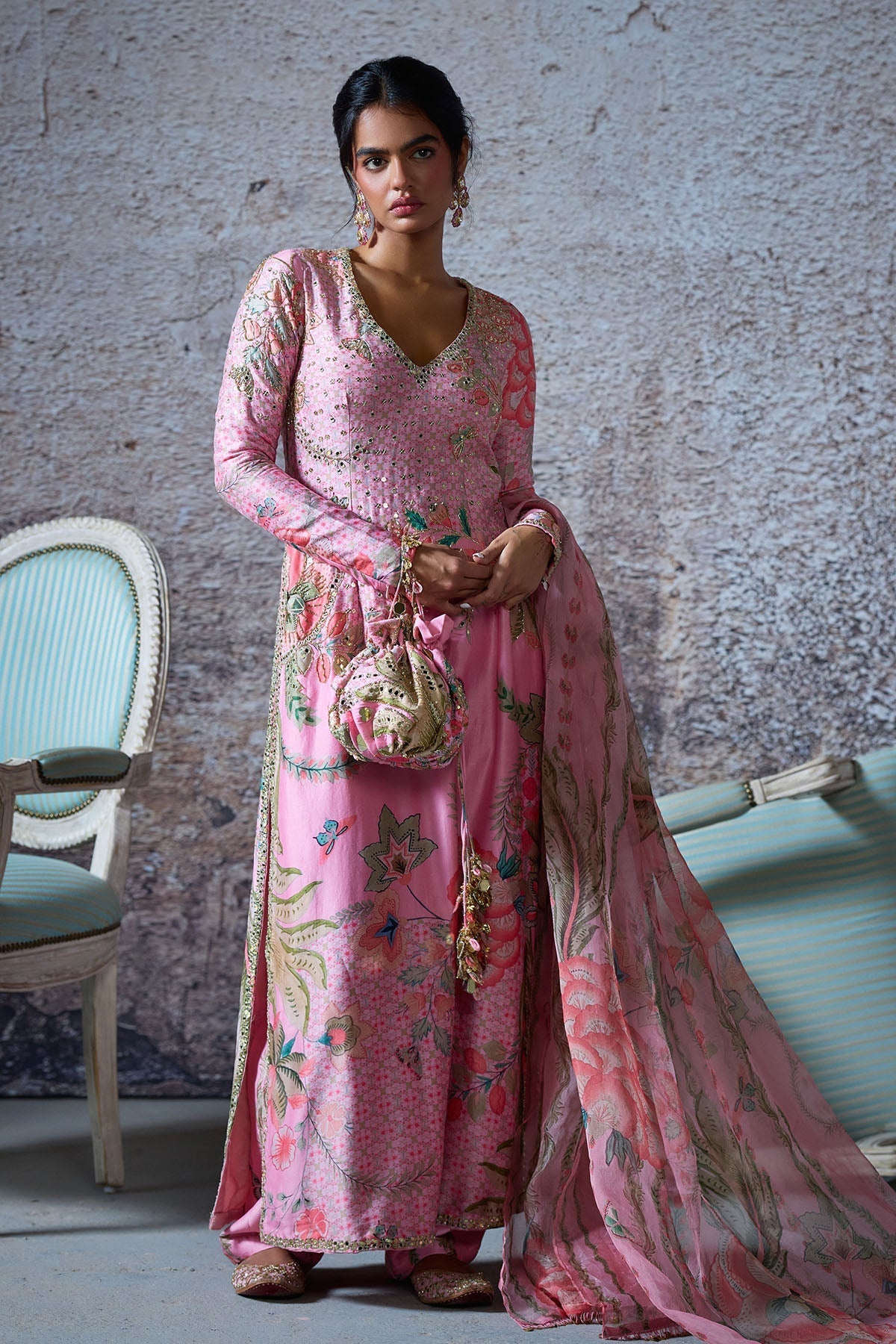 Subah Embroidered Long Kurta Set