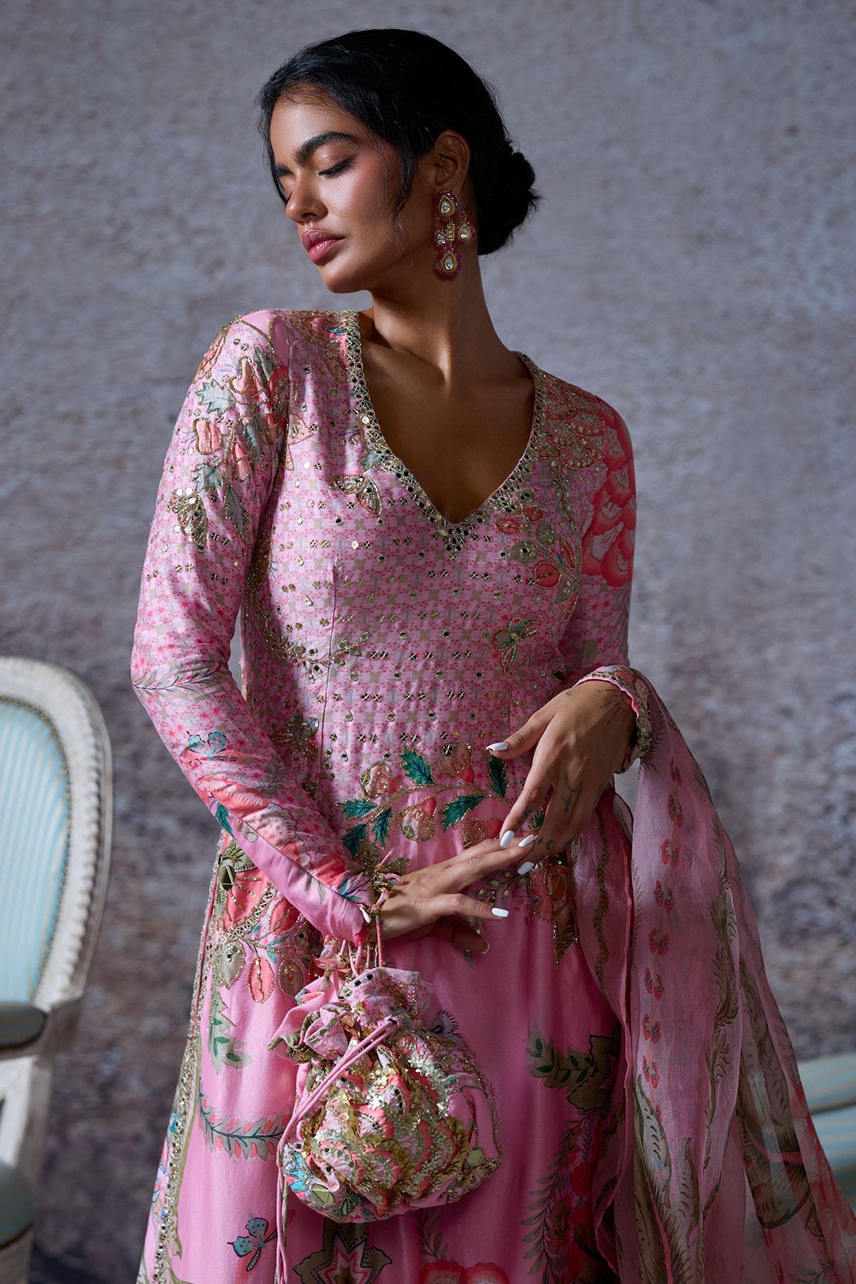 Subah Embroidered Long Kurta Set