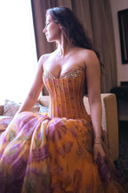 Disha Patani In Disha Embroidered Corset Gown