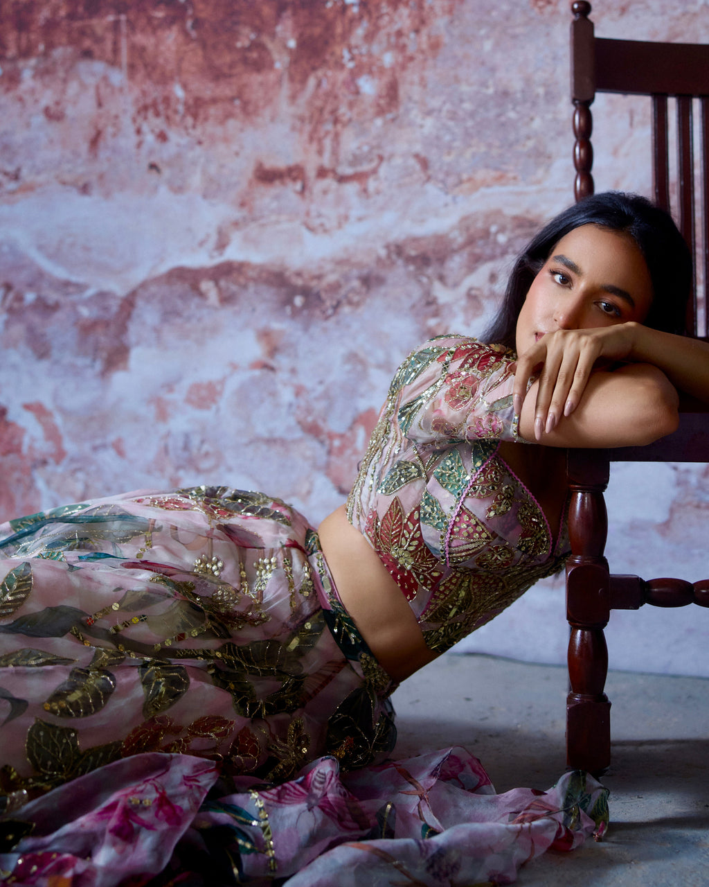 Rumi Hand Embroidered Lehenga
