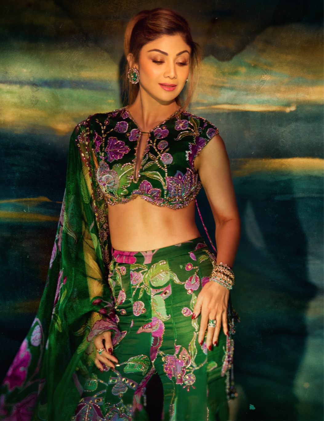 Nora Heavy Hand Embroidered Sharara Set