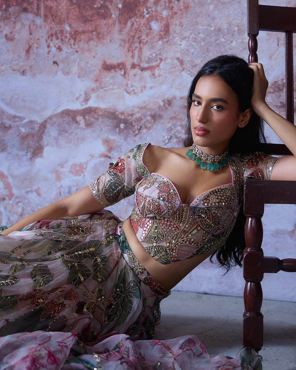 Rumi Hand Embroidered Lehenga
