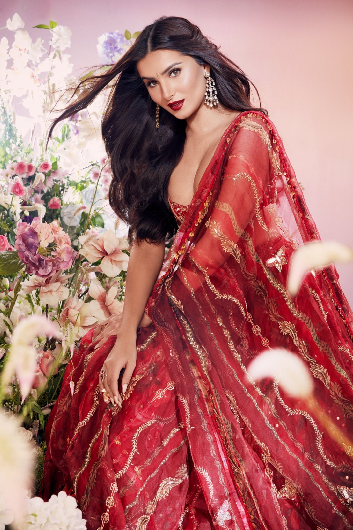 Tara Sutaria In Ara Bralette Lehenga Set