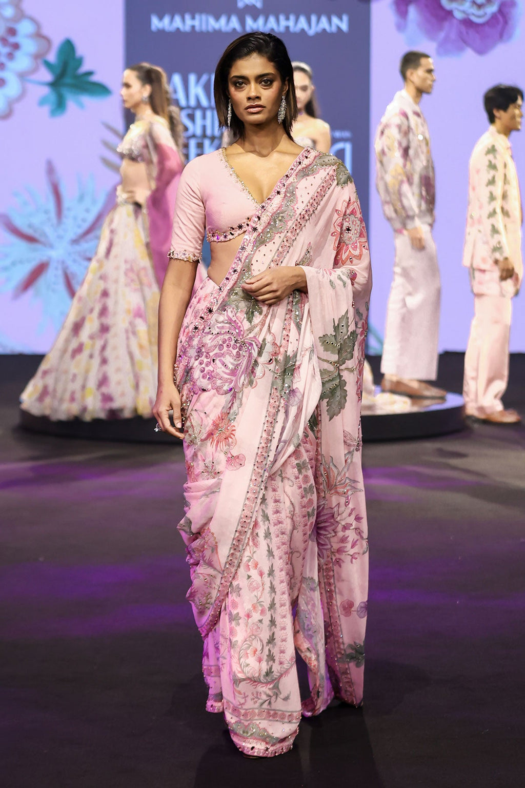 Sofia Embroidered Pre-Draped Saree