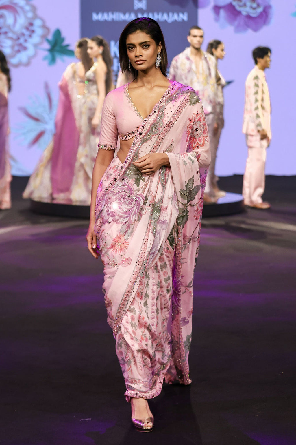Sofia Embroidered Pre-Draped Saree