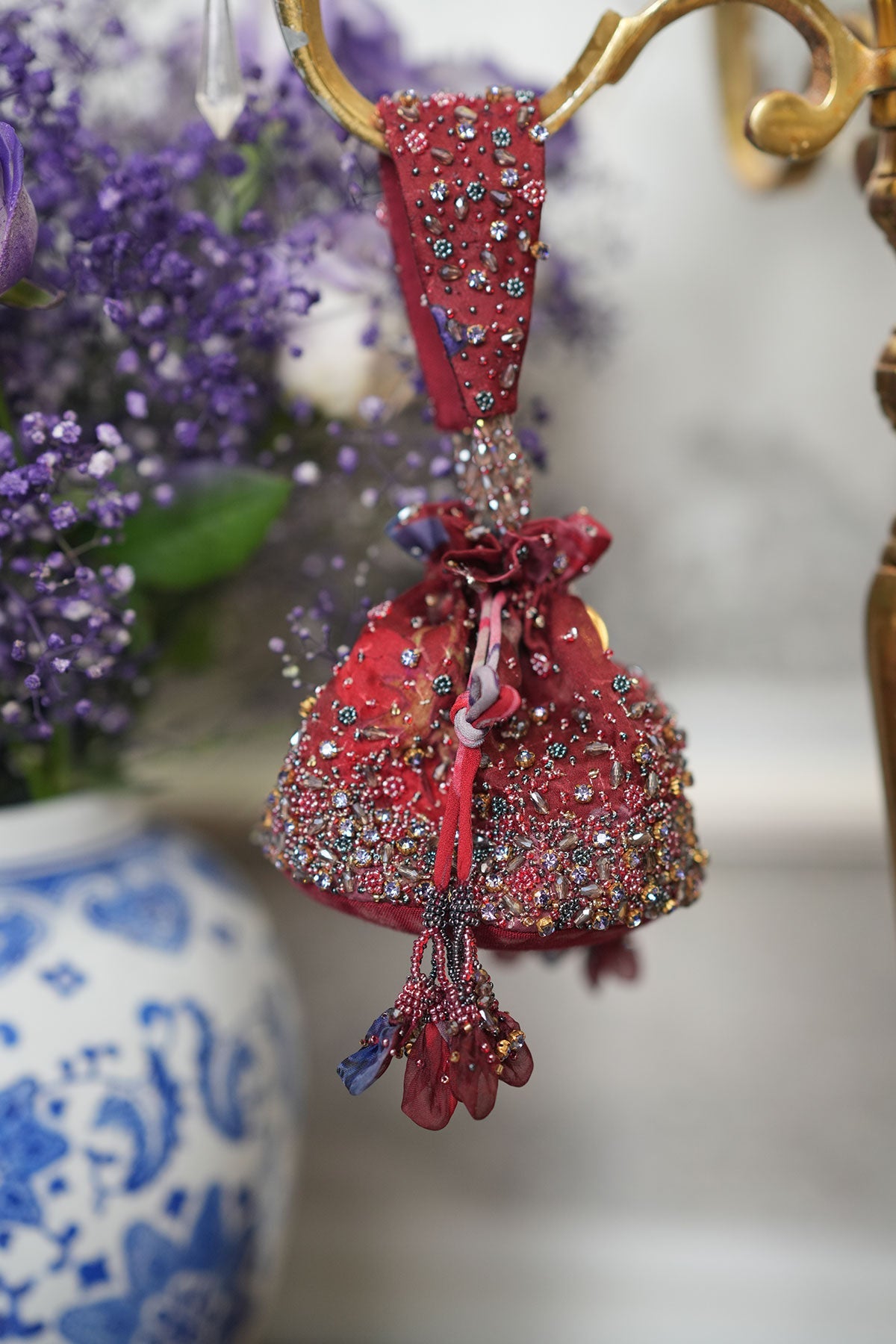 Royal Red Mini Potli Bag