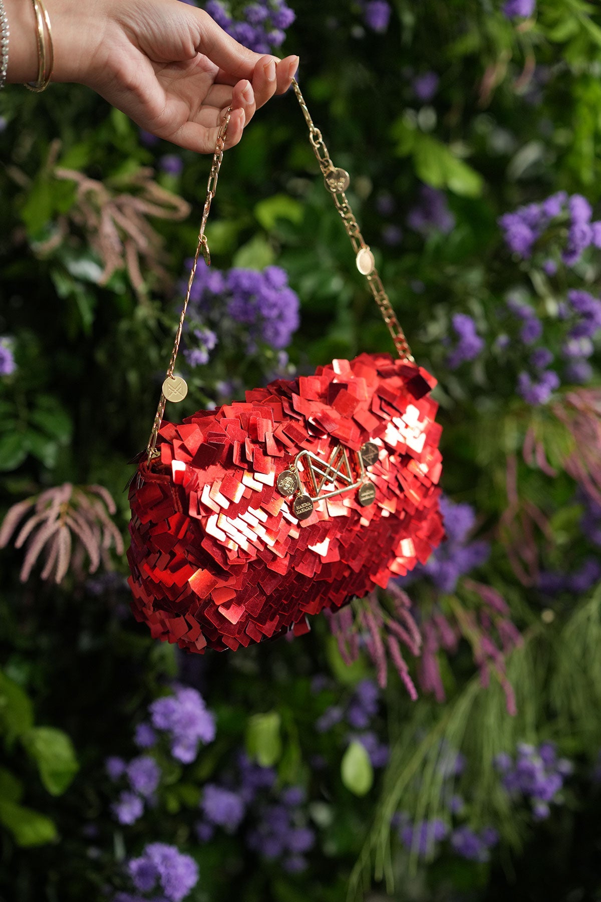 Scarlette Sequins Bag In Red
