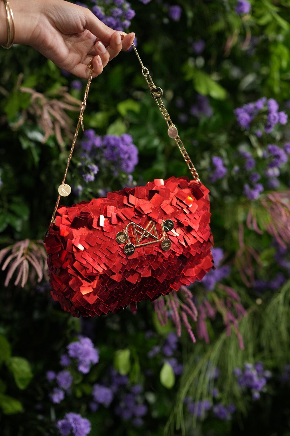 Scarlette Sequins Bag In Red