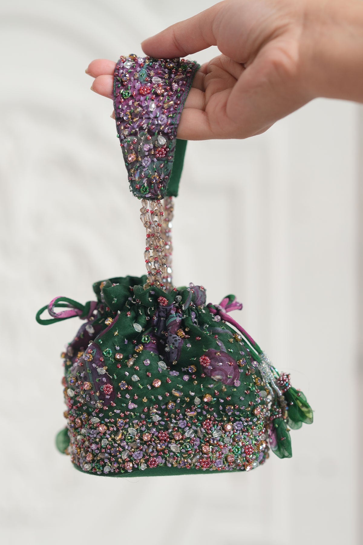 Forest Green Mini Potli Bag
