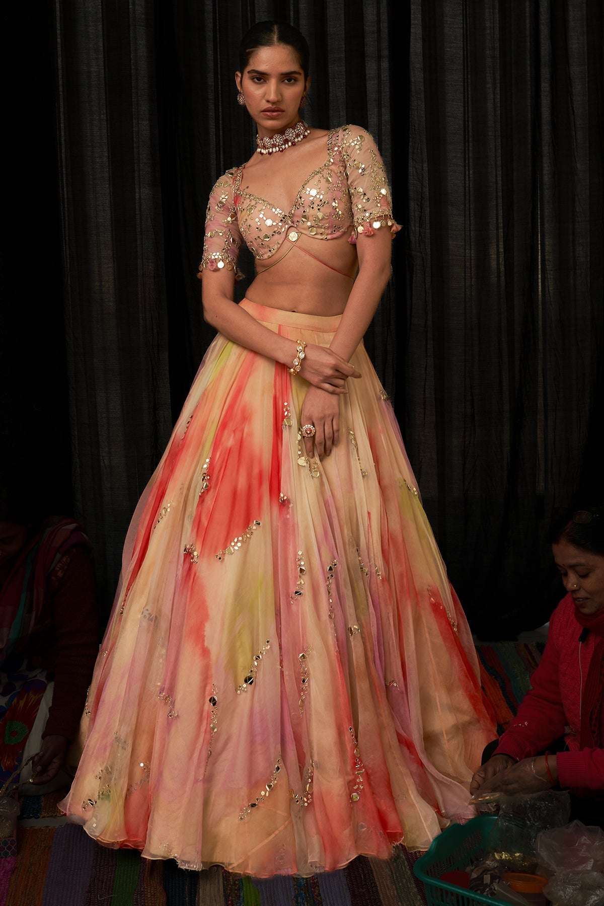 Habnoor Embroidered Lehenga Set