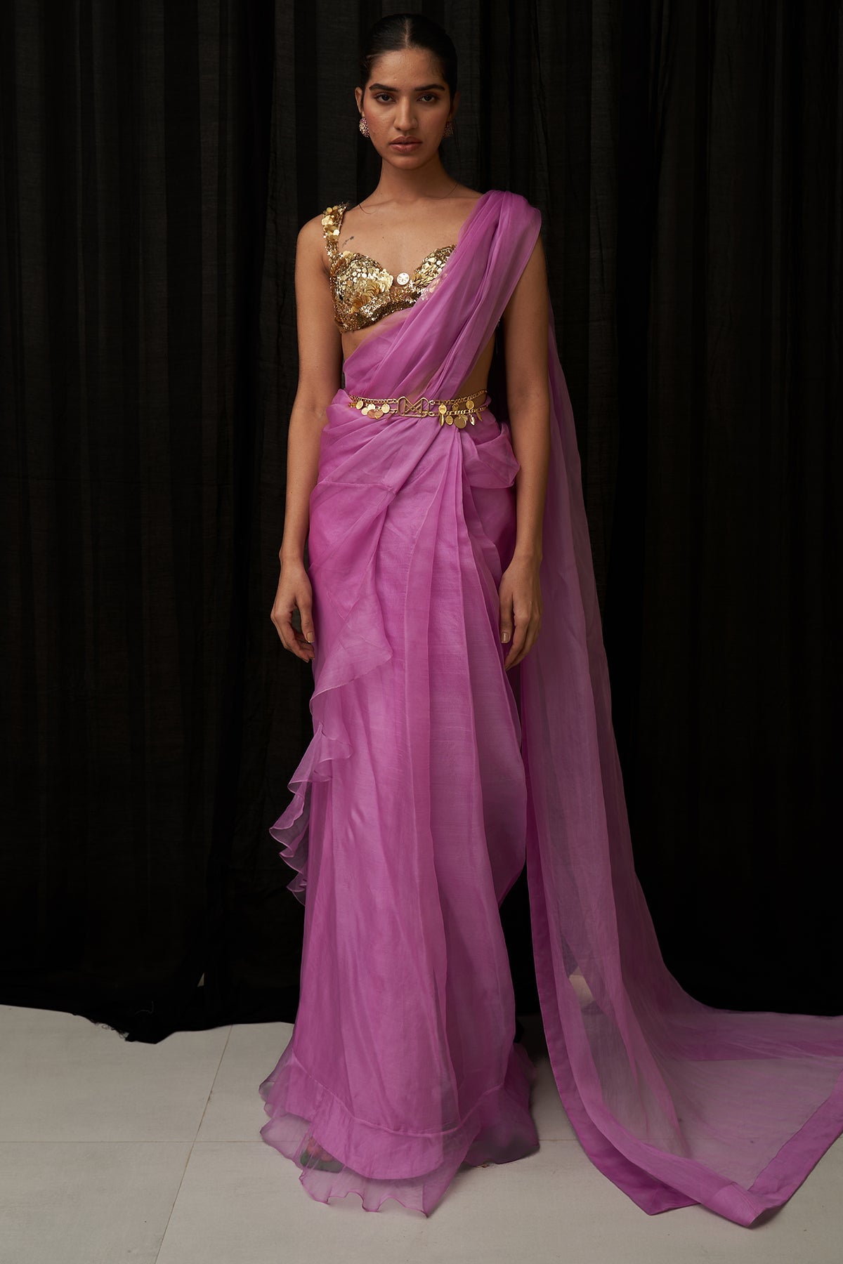 Akira Pre Draped Saree With Belt