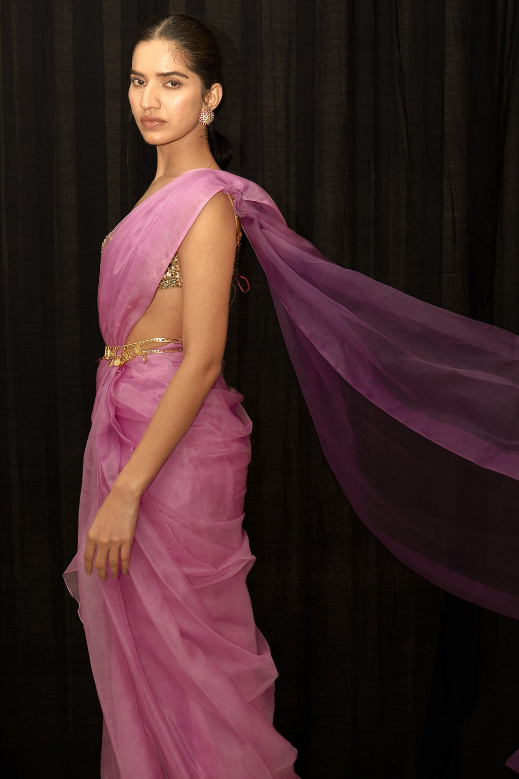 Akira Pre Draped Saree With Belt