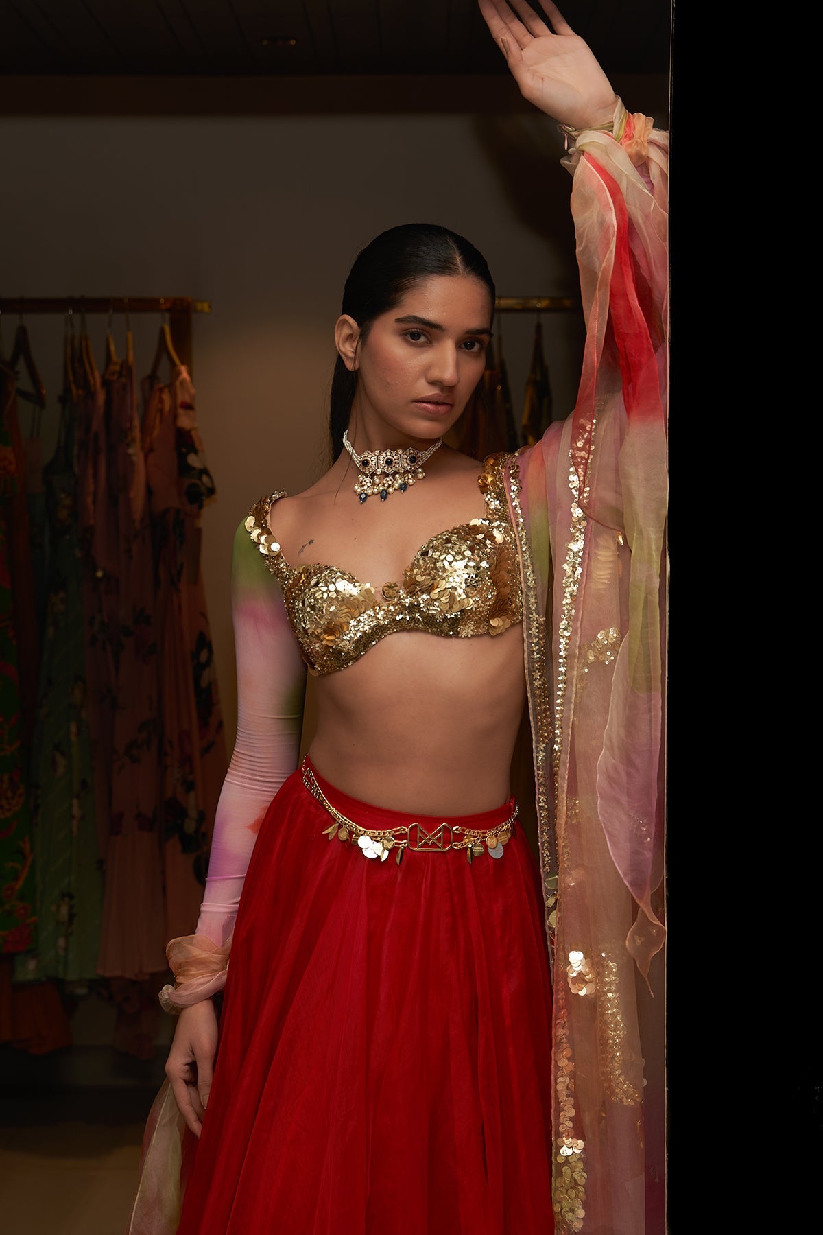 Neha Lehenga Set With Belt
