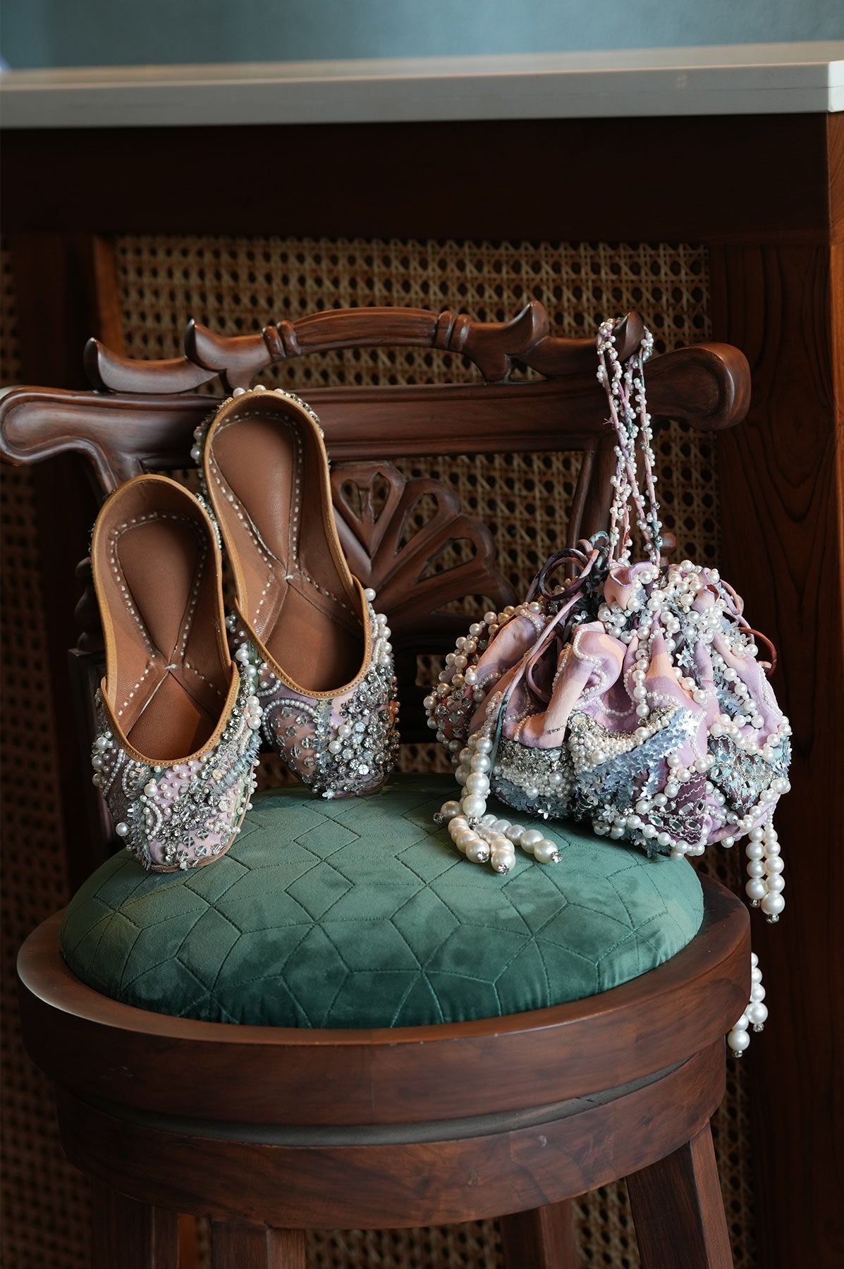Oceanblue Embroidered Juttie