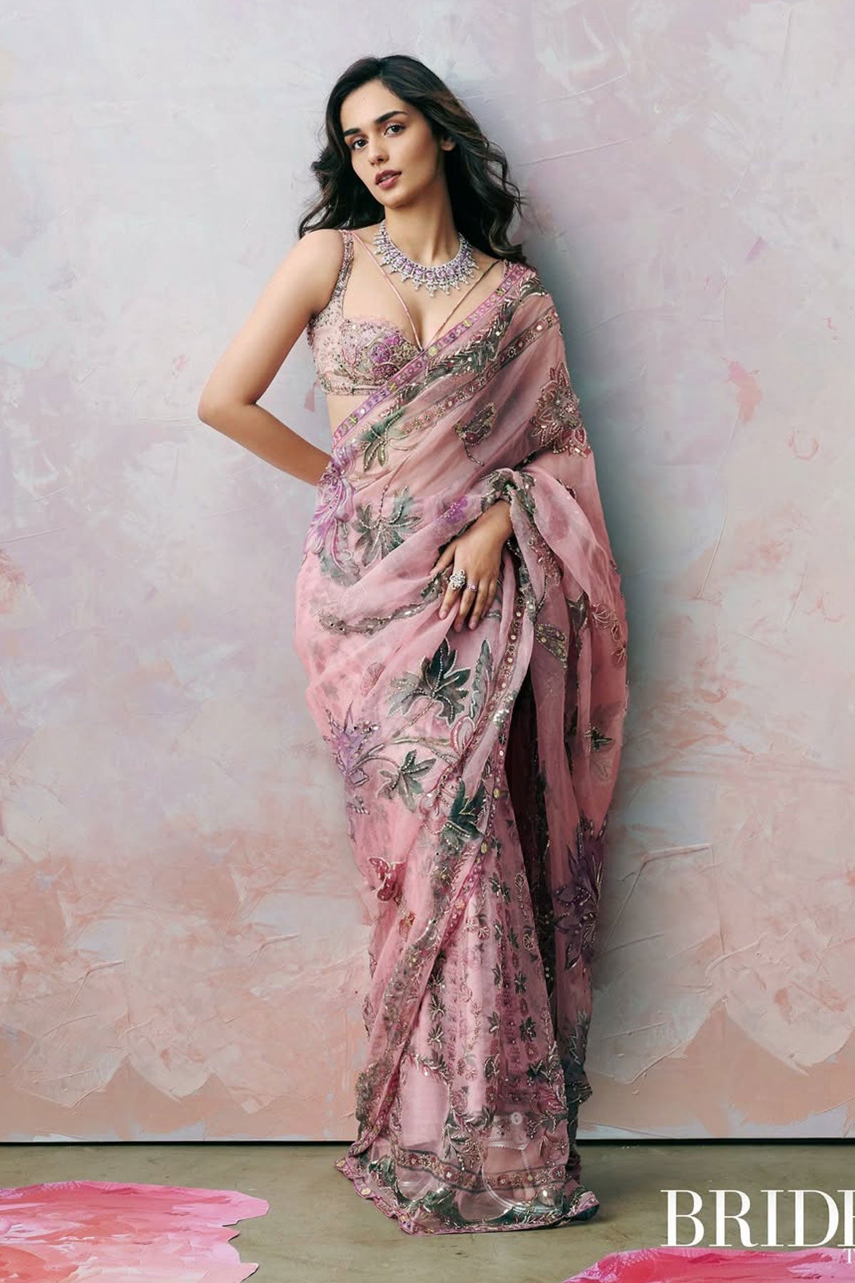 Manushi Chhillar In Amani Saree