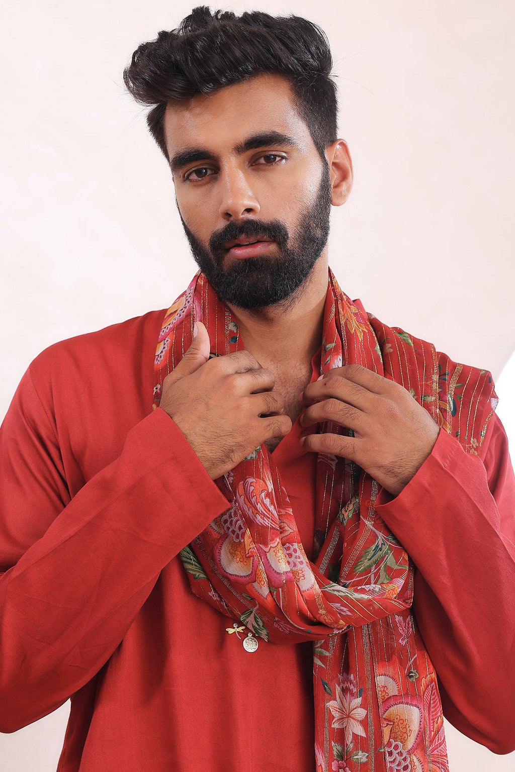 Naksh Kurta Set With Stole