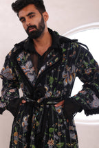 معطف ترينش مطبوع Arin
