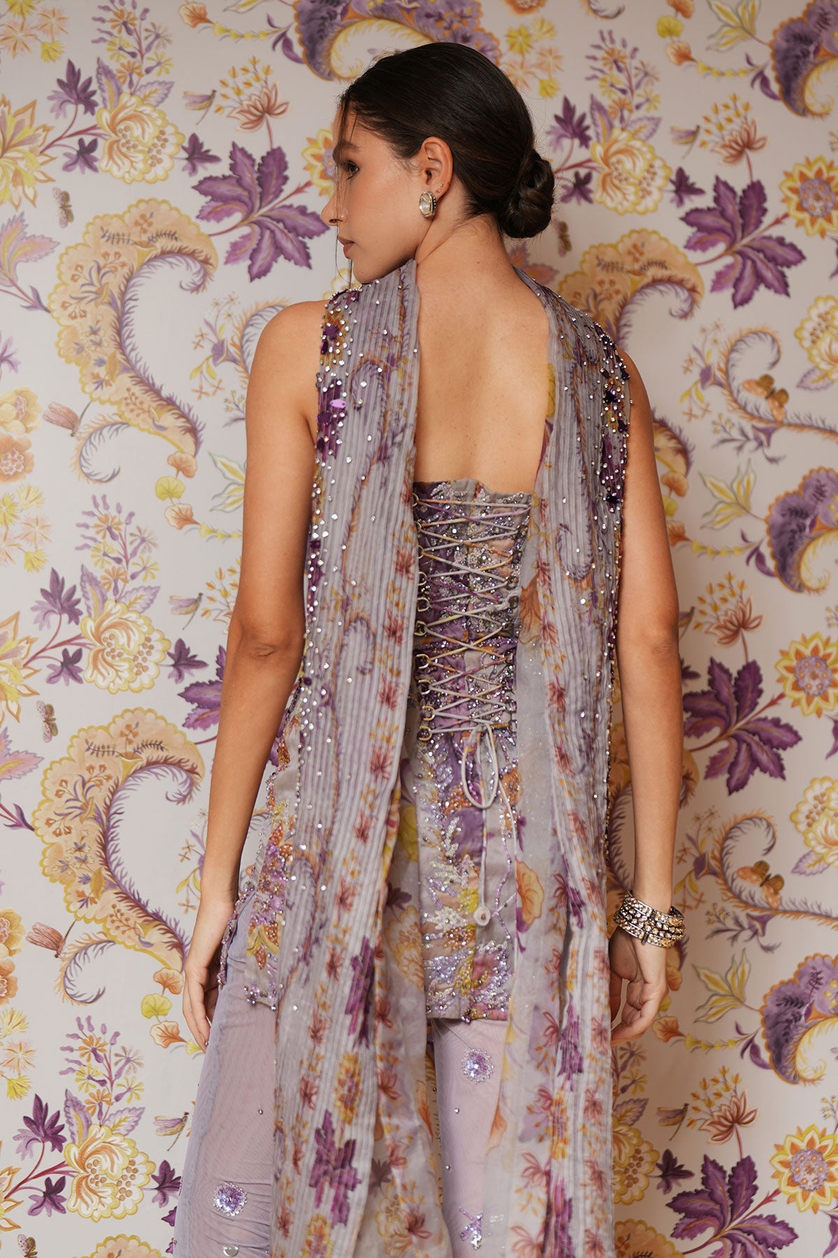 Nia Hand Embroidered Co-Ord Set With Dupatta