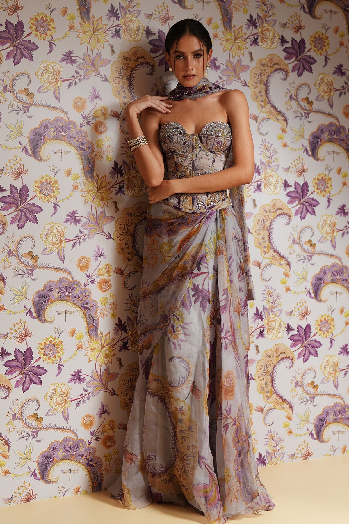 Ayah Heavy Hand Embroidered Corset