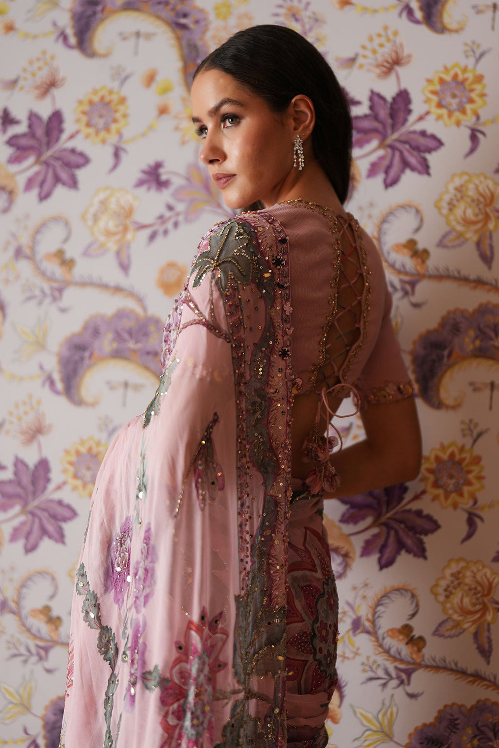 Sofia Embroidered Pre-Draped Saree
