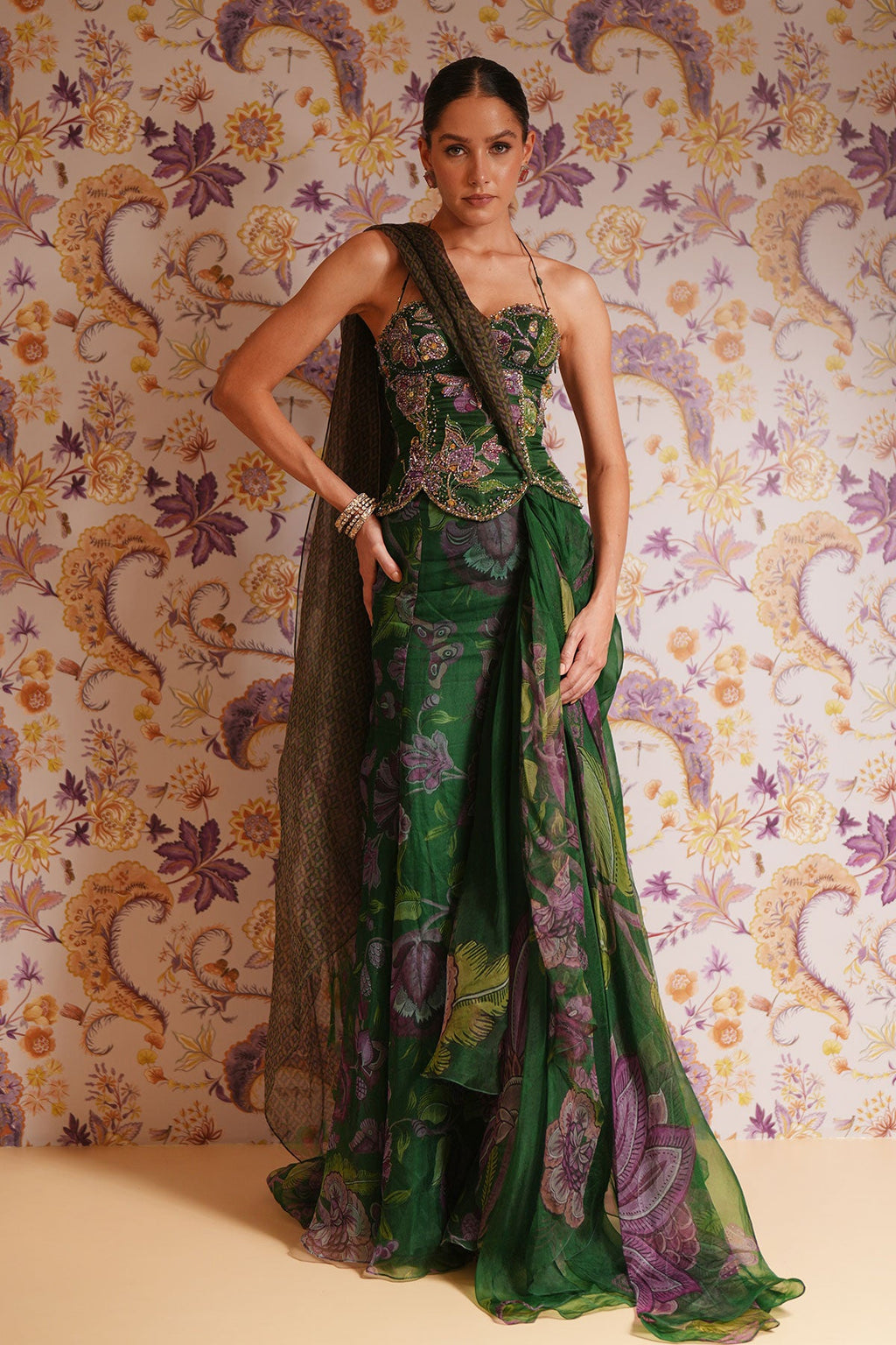 Kayra Draped Skirt Set