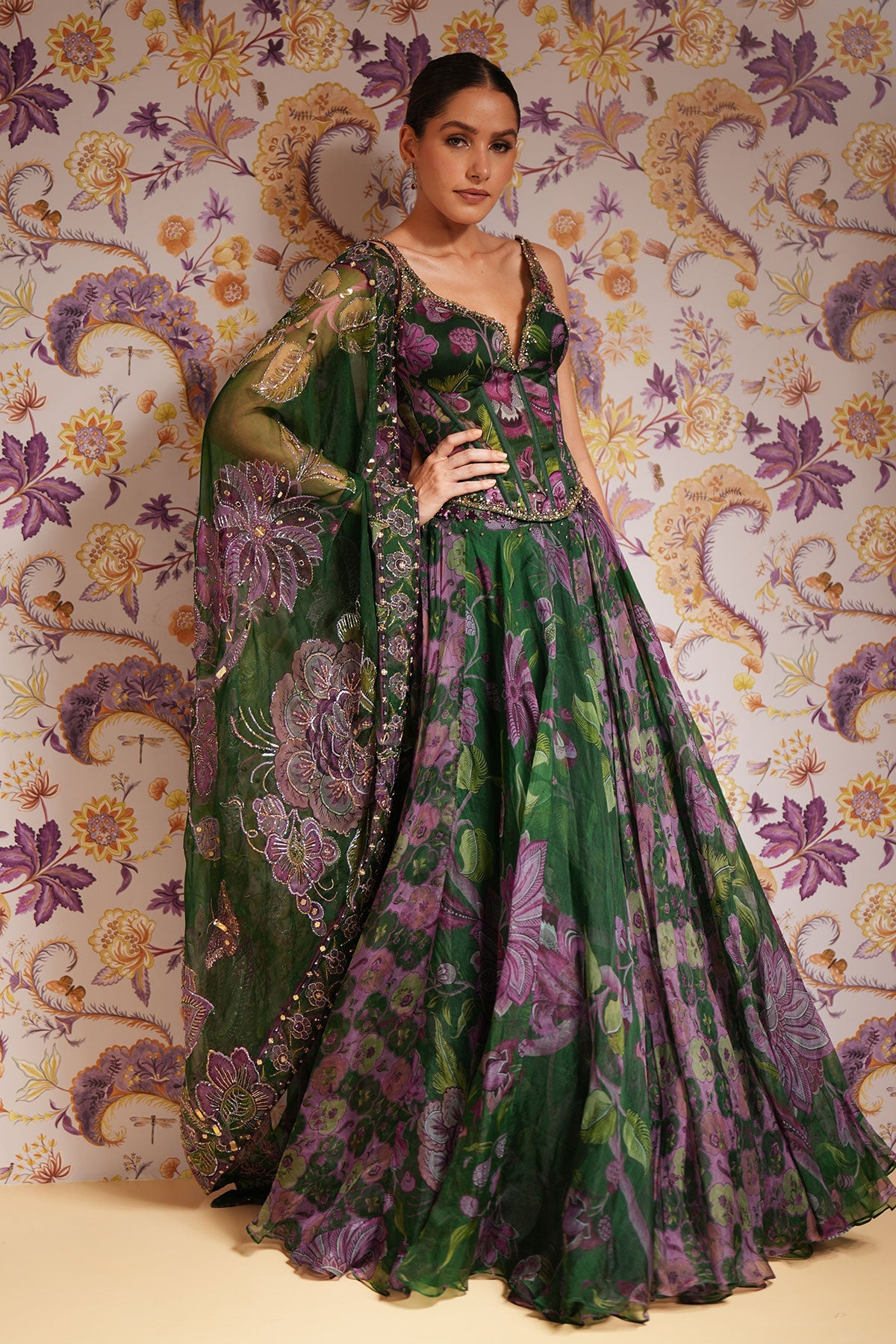 Busra Floral Lehenga Set
