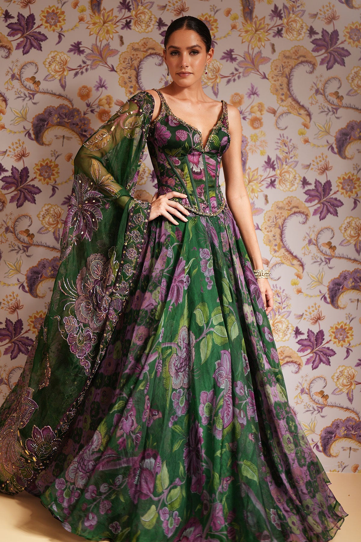 Busra Floral Lehenga Set