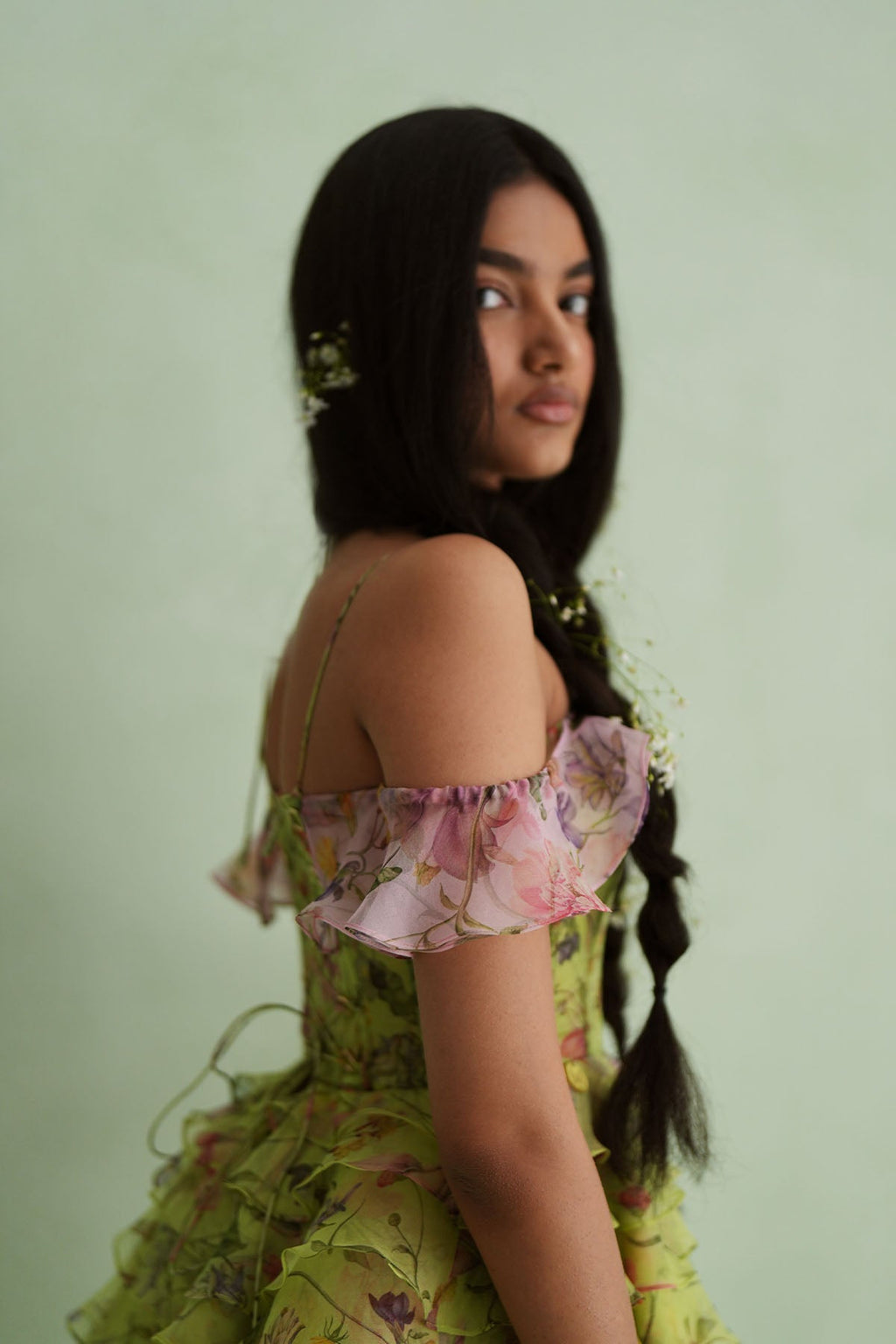 Flutter Off-Shoulder Dress