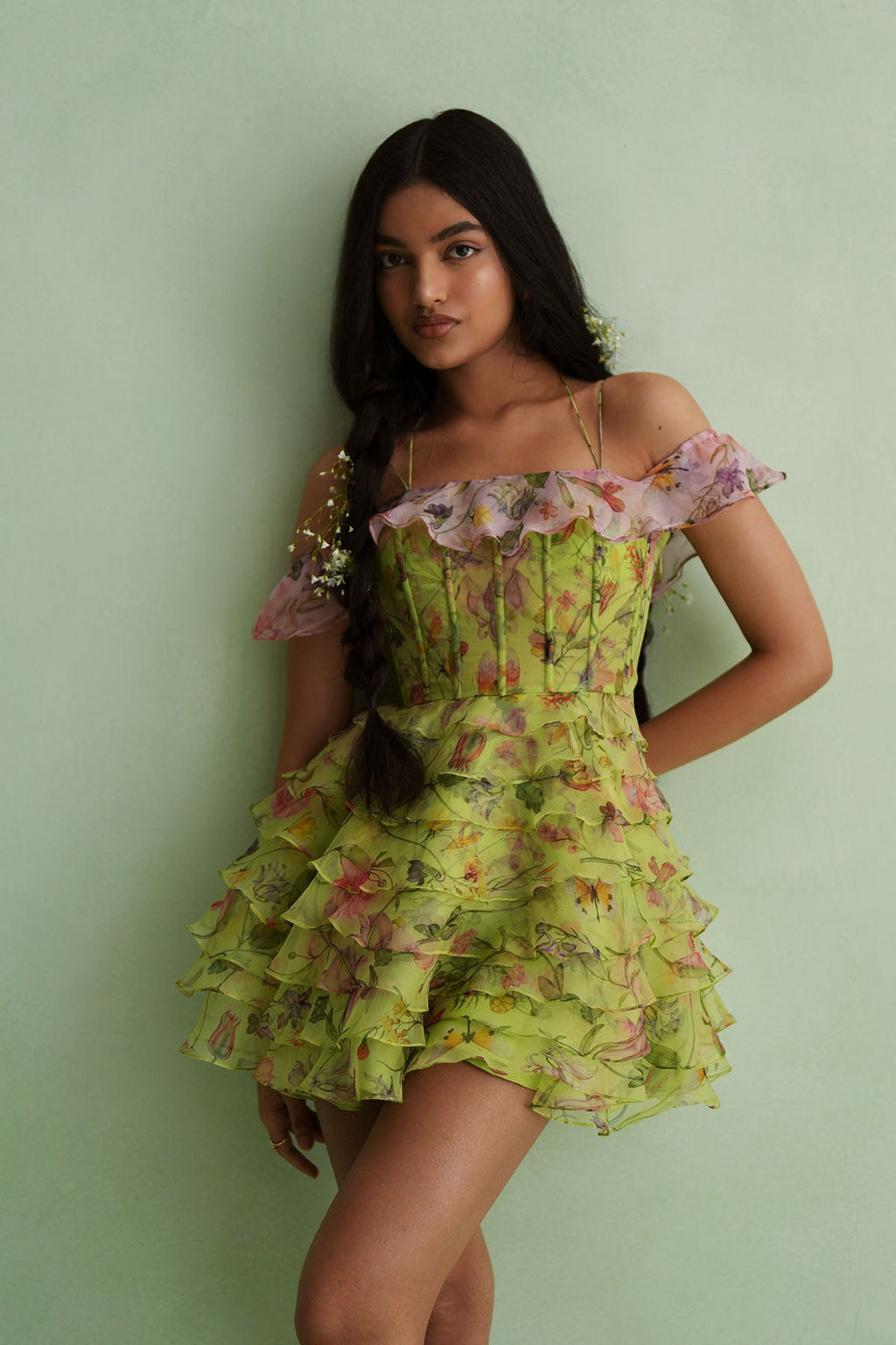 Flutter Off-Shoulder Dress