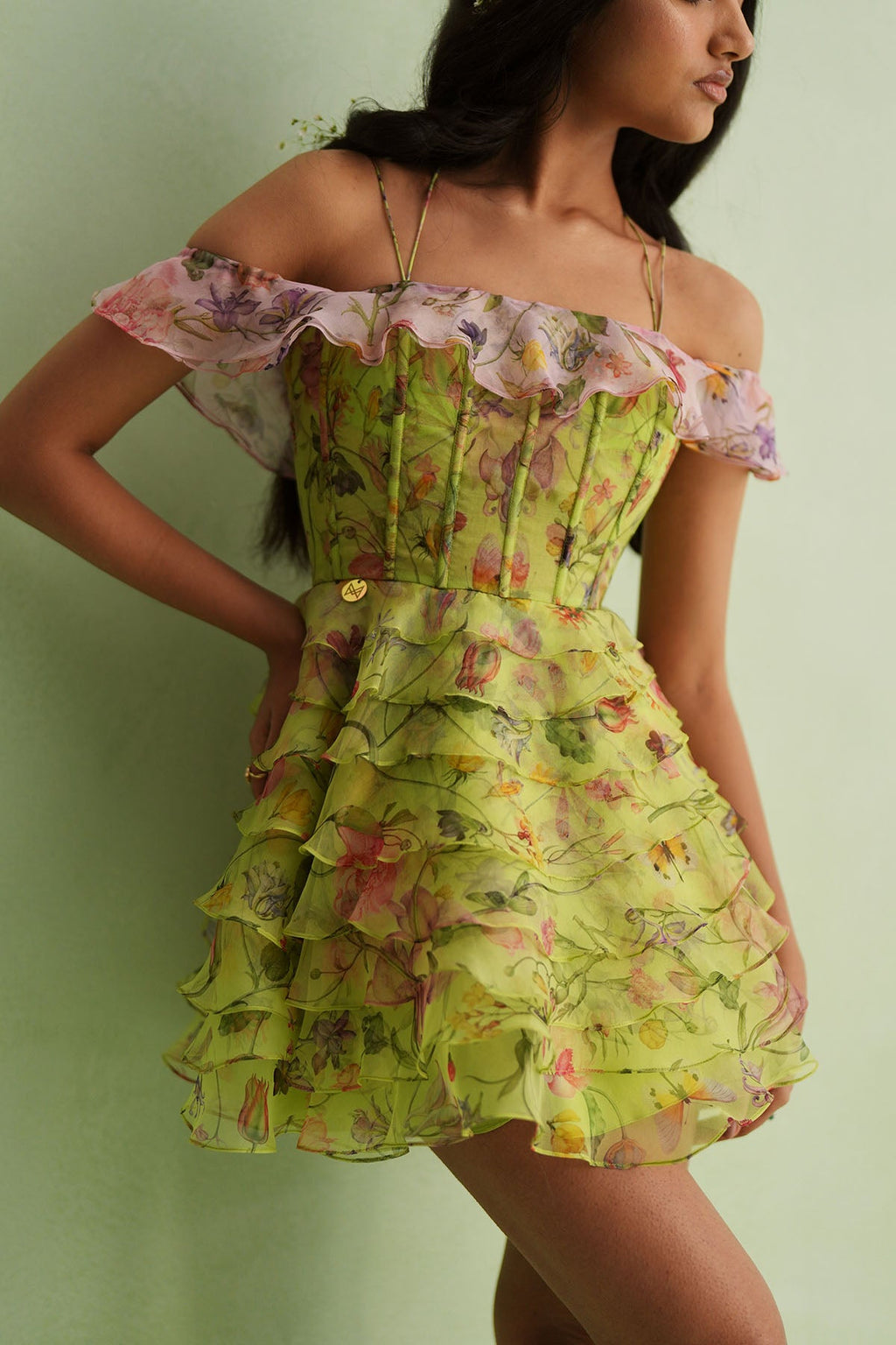 Flutter Off-Shoulder Dress