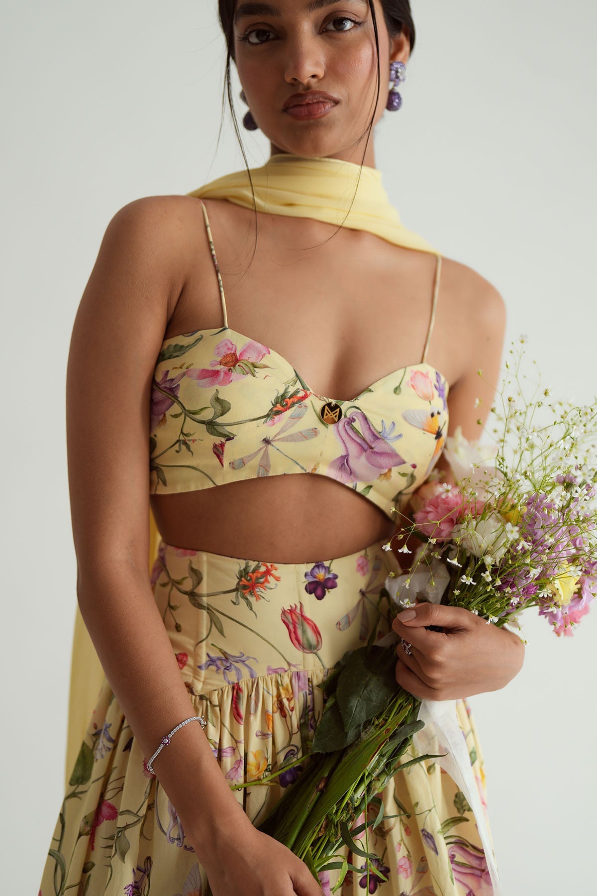 Zinia Crop Lehenga Set