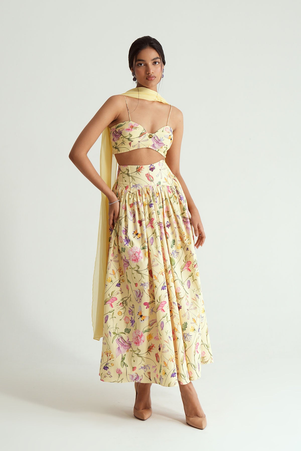 Zinia Crop Lehenga Set