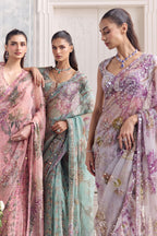Itr Pre-Draped Saree With Halter Neck Blouse