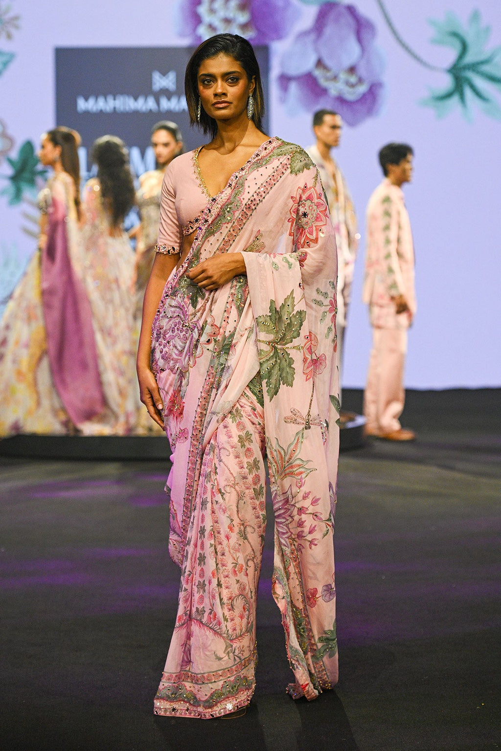 Sofia Embroidered Pre-Draped Saree