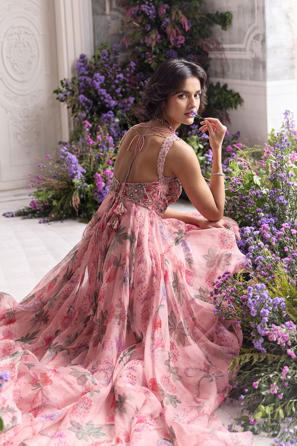 Aqeela Hand Embroidered Anarkali Set
