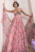 Aqeela Hand Embroidered Anarkali Set