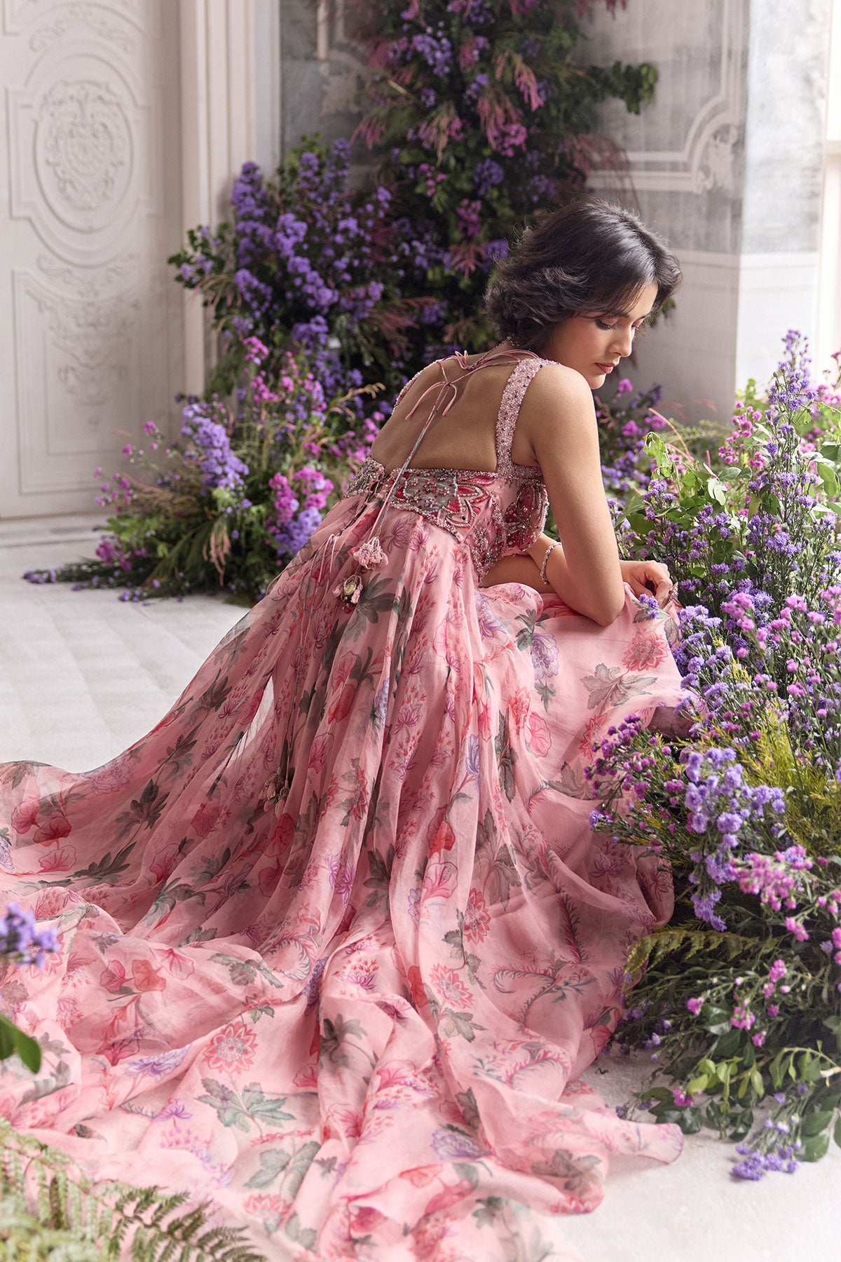 Aqeela Hand Embroidered Anarkali Set