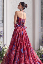 Elsa Jewelled Neck Floral Lehenga