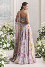 Iman Floral Lehenga Set With Heavy Chunni
