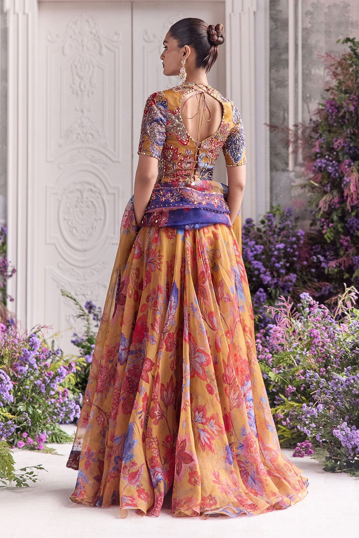 Liba Heavy Hand Embroidered Floral Lehenga