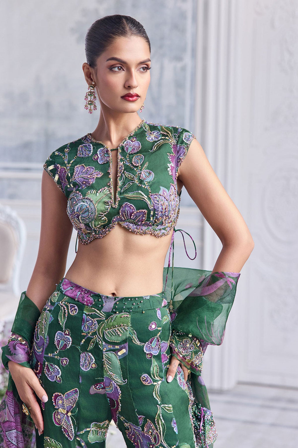 Nora Heavy Hand Embroidered Sharara Set