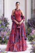Safiya Floral Lehenga Set With Racer Back Corset Top