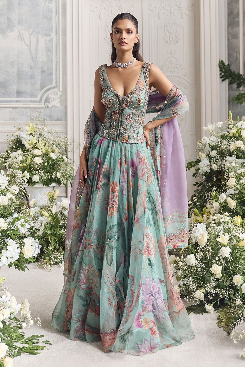 Samira Hand Embroidered Anarkali Set