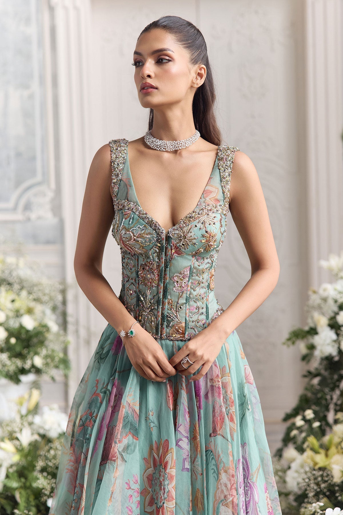 Samira Hand Embroidered Anarkali Set