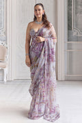 Zahira Embroidered Pre-Draped Saree