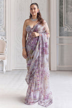 Zahira Embroidered Pre-Draped Saree